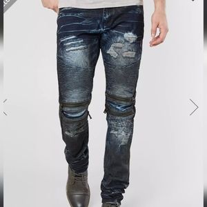 R.sole Premium Denim Distressed Mens  Moto Jeans Size W31X32